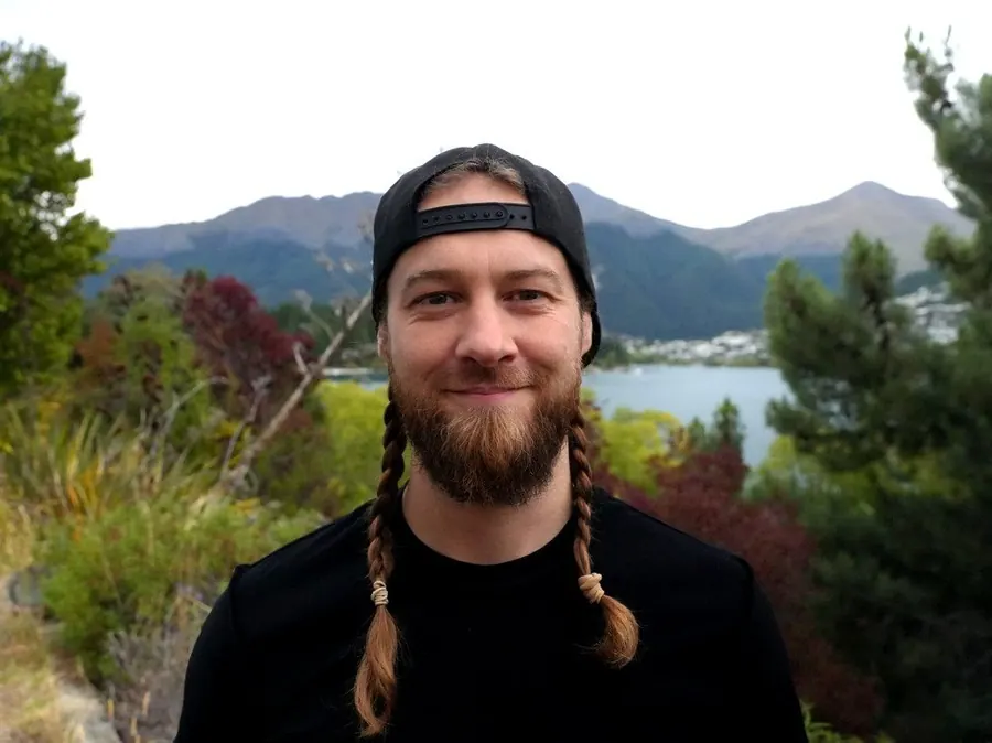 FanCast founder Dave Maguire in Queenstown with the lake and mountains behind